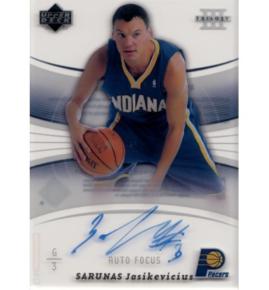 Upper Deck Trilogy 2005-2006 Auto Focus Sarunas Jasikevicius (Indiana Pacers)